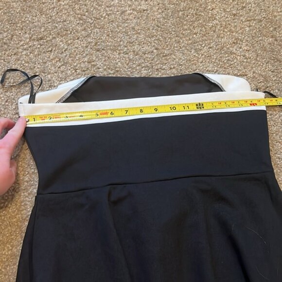 Shien Black and White Fit and Flare Halter Dress Large - Picture 7 of 8